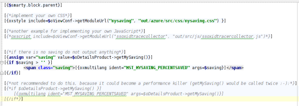 Writing OXID modules saving block