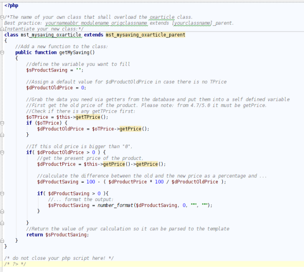 Writing OXID modules saving functionality